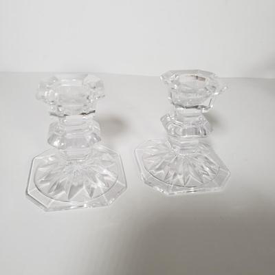 LOT 142D: Antique Late 1800s Large Covered Compote with Collection of Tabletop Crystal and Glassware