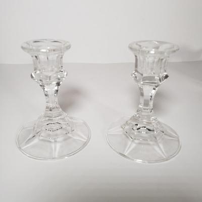 LOT 142D: Antique Late 1800s Large Covered Compote with Collection of Tabletop Crystal and Glassware