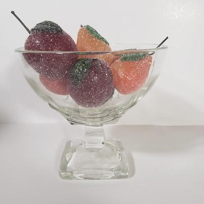 LOT 143D: Heisey Ridgeleigh Covered Lemon Dish, Imperial Candlewick Dishes, Toothpick Holders & More