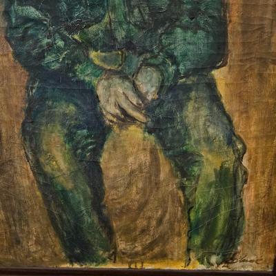 'The Green Man', Oil on Canvas by Joyce Blunk (LR-JS)