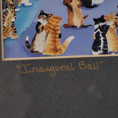 Four Unique Cat Themed Prints by AVL Local Artist Elizabeth McAfee (LR-JS)