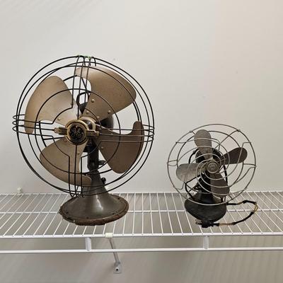 Pair of Vintage Metal Fans (GB-JS)