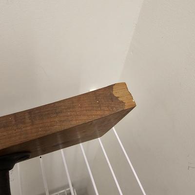 Doorknob Plaque & Carved Wooden Table (GB-JS)