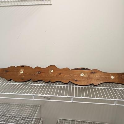 Doorknob Plaque & Carved Wooden Table (GB-JS)