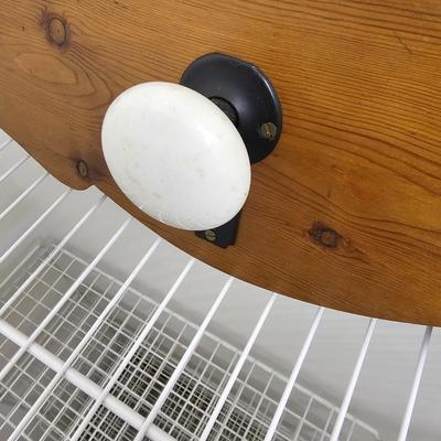 Doorknob Plaque & Carved Wooden Table (GB-JS)