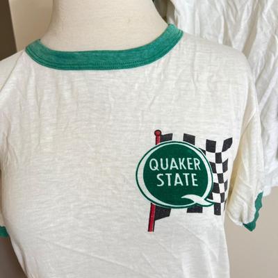 5 Vintage T-Shirts, Tshirts - Ringer, Hot Rod, Race Car, Quaker State