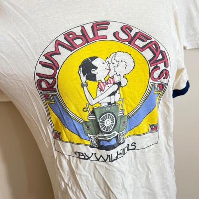 3 Vintage T-shirts, Tshirts - Rumble Seats Wilkins Ringer, Halibrand Car Racing