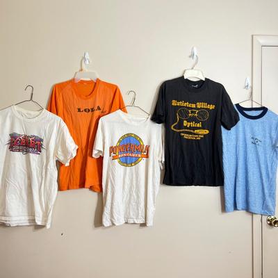 5 Vintage T-Shirts, Tshirts - Rick Eckert, Advertising, Maryland, Ringer