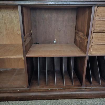 Double Door Media Cabinet w/Storage (LR-JS)