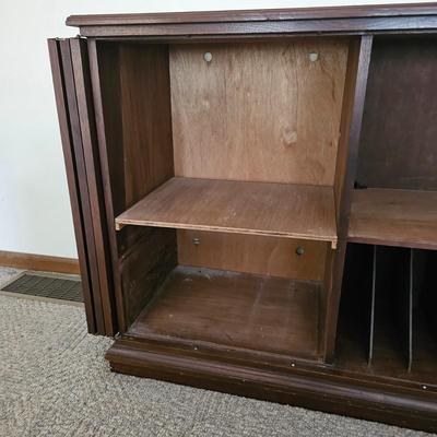 Double Door Media Cabinet w/Storage (LR-JS)