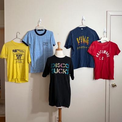 5 Vintage T-Shirts, Tshirts - Disco Sucks, Ringer, Baltimore, Advertising