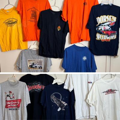 12 Vintage T-Shirts, Tshirts - Racecar, Hot Rods, Advertising, Old German Beer