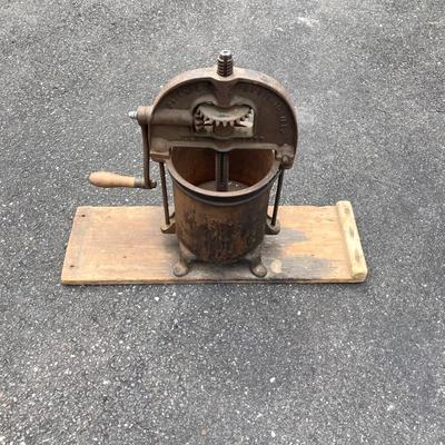 LOT 69: Antique Enterprise Mfg Co Phila USA Cast Iron Sausage / Fruit Press