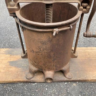 LOT 69: Antique Enterprise Mfg Co Phila USA Cast Iron Sausage / Fruit Press
