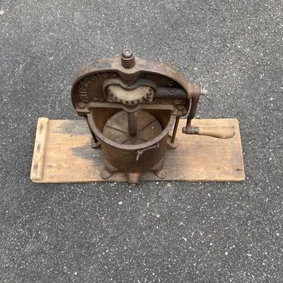 LOT 69: Antique Enterprise Mfg Co Phila USA Cast Iron Sausage / Fruit Press