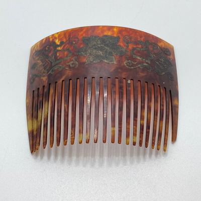 LOT 79: Vintage Jewelry and More - Coro Brooches, Love Birds Set and Tortoise Shell with Overlay Hair Comb
