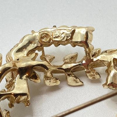 LOT 79: Vintage Jewelry and More - Coro Brooches, Love Birds Set and Tortoise Shell with Overlay Hair Comb