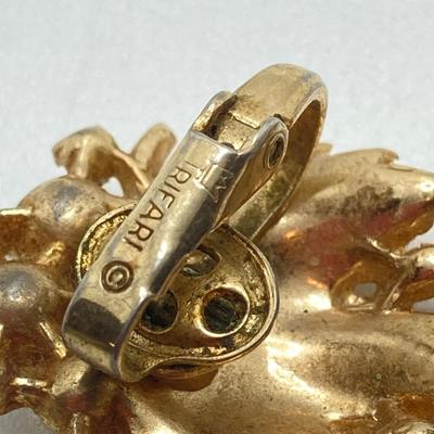 LOT 80: Vintage Clip-on / Screw Back Earring Collection - Crown Trifari, Coro and More
