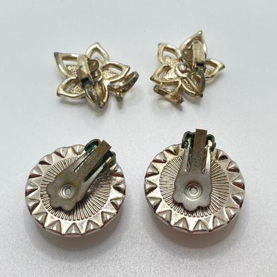 LOT 80: Vintage Clip-on / Screw Back Earring Collection - Crown Trifari, Coro and More