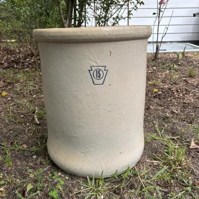 LOT 82: Very Large and Heavy 15 Gallon Stoneware Crock
