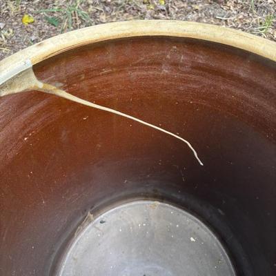 LOT 82: Very Large and Heavy 15 Gallon Stoneware Crock