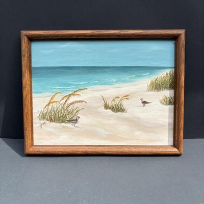 LOT 89: Seaside Collection of Corals & Sand Dollars along with a Signed Painting