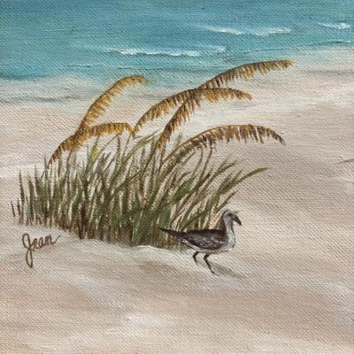 LOT 89: Seaside Collection of Corals & Sand Dollars along with a Signed Painting