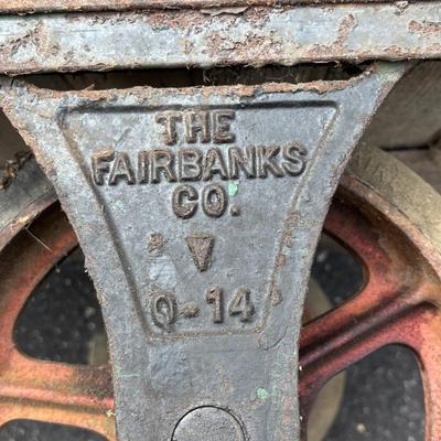 LOT 92: Vintage Fairbanks Co. Industrial Utility Cart