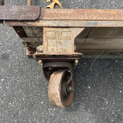 LOT 92: Vintage Fairbanks Co. Industrial Utility Cart