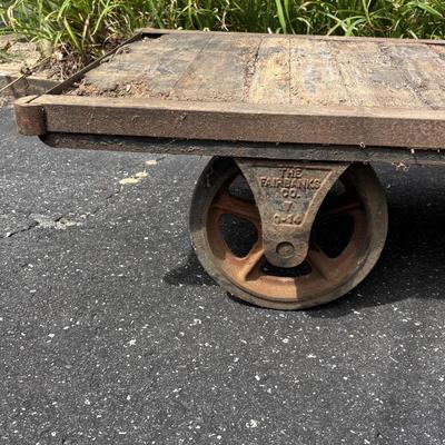 LOT 92: Vintage Fairbanks Co. Industrial Utility Cart