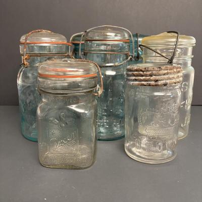 LOT 95: Antique/Vintage Canning Jars