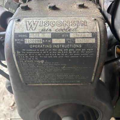 LOT 99: Wisconsin Air Cooled Cultivator