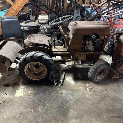LOT 104: As Found Tractor w/PTO and Rototiller