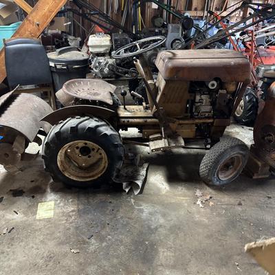 LOT 104: As Found Tractor w/PTO and Rototiller