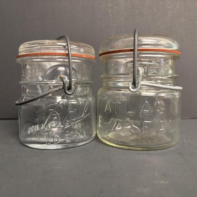 LOT 107: Milk Bottle, Canning Jars & Stoneware Crocks