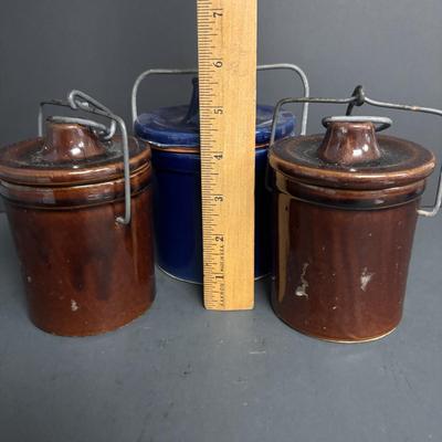 LOT 107: Milk Bottle, Canning Jars & Stoneware Crocks