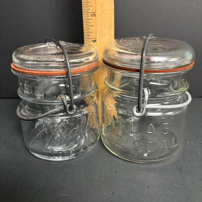 LOT 107: Milk Bottle, Canning Jars & Stoneware Crocks