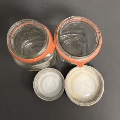 LOT 107: Milk Bottle, Canning Jars & Stoneware Crocks