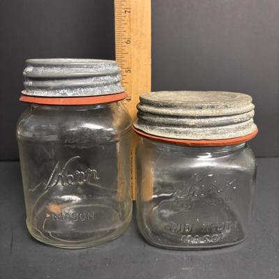 LOT 107: Milk Bottle, Canning Jars & Stoneware Crocks