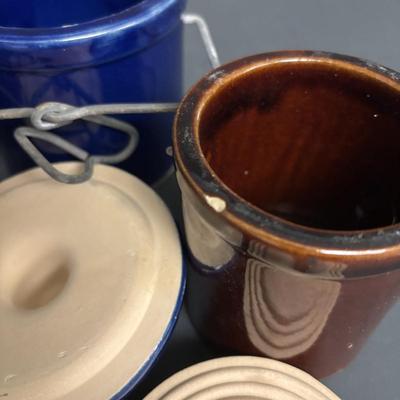 LOT 107: Milk Bottle, Canning Jars & Stoneware Crocks