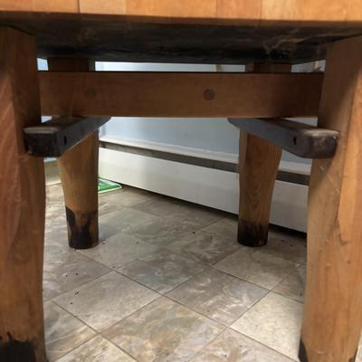LOT 108: Butcher Block Table & Cutting Board