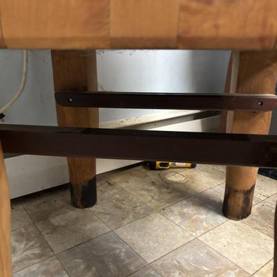 LOT 108: Butcher Block Table & Cutting Board