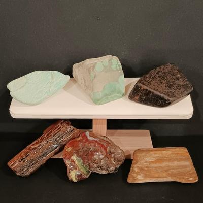 LOT 111: Rock Collection- Variscite, Red Jasper, Petrified Wood & More