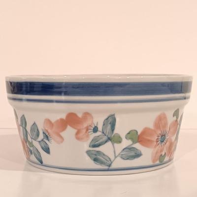 LOT 114: Vintage Chinese Republic Period-Style Enameled Pheonix Bowl, AAA Imports Hand Painted Floral Bowl & Mikasa-Style Floral Bowl