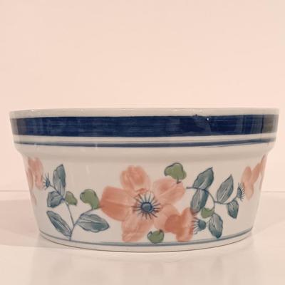 LOT 114: Vintage Chinese Republic Period-Style Enameled Pheonix Bowl, AAA Imports Hand Painted Floral Bowl & Mikasa-Style Floral Bowl
