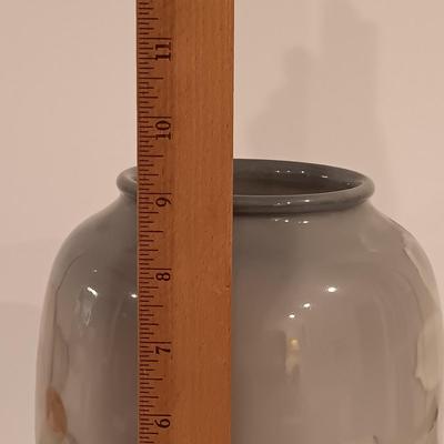 LOT 116: E.J.S. Company Floral Art with Hand Painted Vase