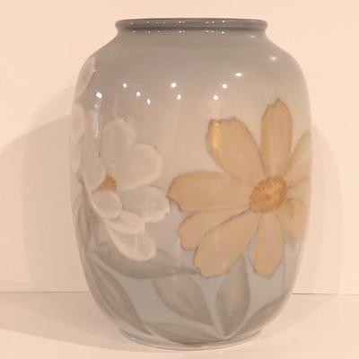 LOT 116: E.J.S. Company Floral Art with Hand Painted Vase