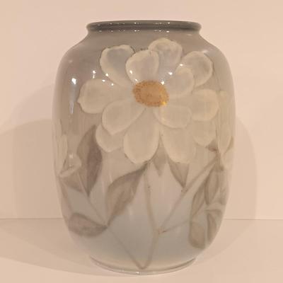 LOT 116: E.J.S. Company Floral Art with Hand Painted Vase