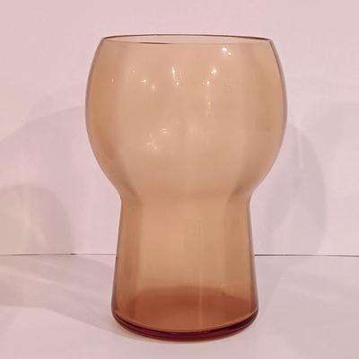 LOT 119: Vintage Cambridge-Style Amber Gold Glass Pitcher & Tumblers
