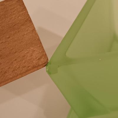 LOT 121: Blown Glass Swan, Murano-Style Trifold Bowl, Frosted Green Glass Triangle Powder Box & More